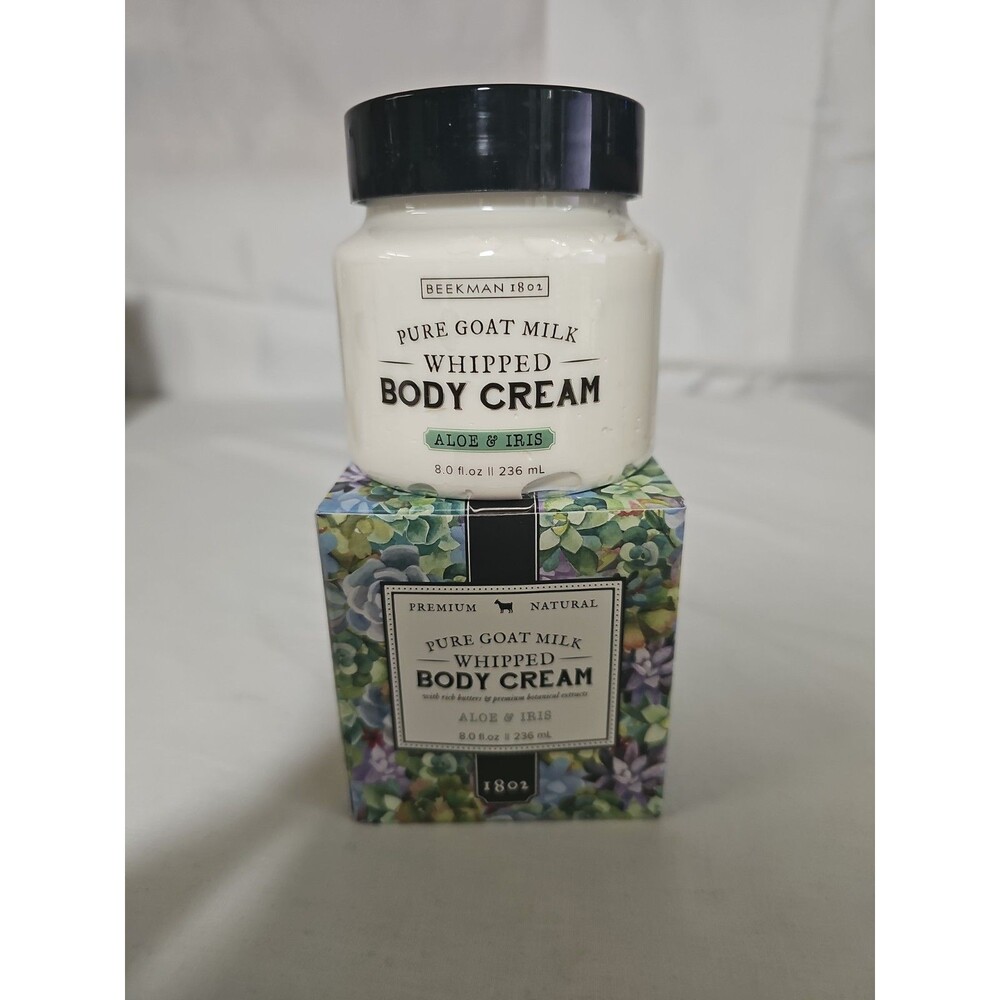 New Beekman 1802 Aloe & Iris Goat Milk Whipped Body Cream 8 oz.